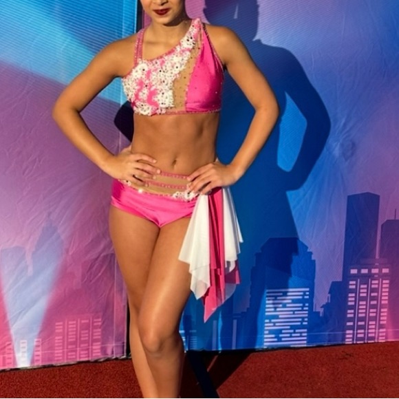 Pink And White Dance Costume